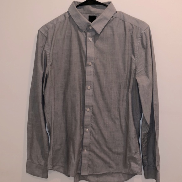 H&M slim fit grey button up - Picture 1 of 3